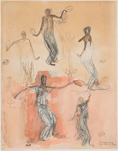 Six Studies of Cambodian Dancers Auguste Rodin